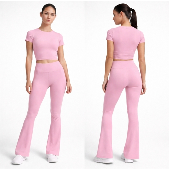 Pants - Light Bubblegum Pink Flare Lounge Set Size S Matching Set